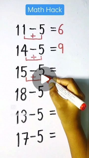 How To Teach Borrowing In Subtraction, Subtraction Tricks, Teaching Subtraction, Maths Tricks, Math Hacks, Math Subtraction, Math Genius, Subtraction Activities, Subtraction Facts