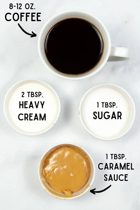 An easy copycat Starbucks caramel macchiato recipe that you can make at home in 5 minutes with coffee, heavy cream, sugar, and caramel sauce. #copycatrecipe #caramel #coffee #starbucks Caramel Macchiato Creamer Recipe, Caramel Creamer Recipe, Starbucks Caramel Macchiato Recipe, Homemade Caramel Macchiato, Caramel Coffee Drinks, Starbucks Caramel Macchiato, Caramel Macchiato Recipe, Magic Elixir, Coffee Recipe Healthy