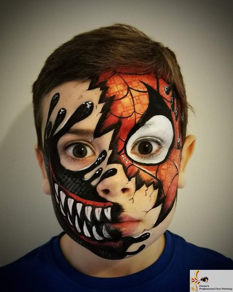 Face Paint Ideas Halloween Adult, Little Boy Face Paint, Toothless Face Paint, Disney Character Face Paint, Fall Leaves Face Paint, Boys Halloween Face Paint, Face Painting For Boys Easy, Halloween Makeup For Kids Boys, Face Painting Superhero