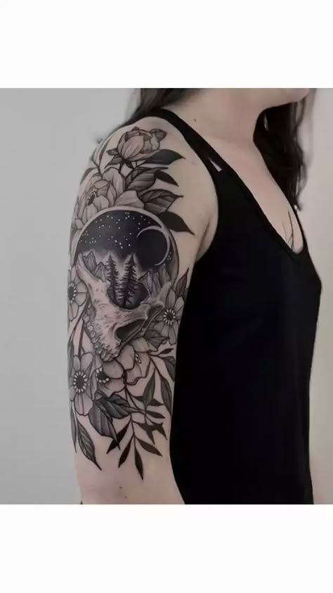 Imgur Post - Imgur Big Tattoo Cover Up Ideas, Western Half Sleeve Tattoos For Women, Upper Half Sleeve Tattoos, Tattoos Arm Mann, Ballerina Tattoo, Personal Tattoos, Big Tattoos, Hamsa Hand Tattoo, Unique Half Sleeve Tattoos