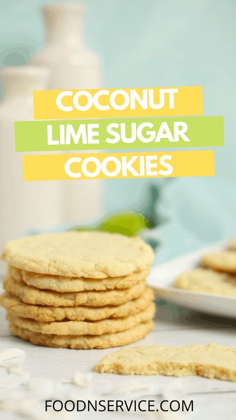 These coconut lime sugar cookies are a delicious twist on a classic sugar cookie! You'll totally love the Caribbean flavor that these cookies have! Be sure to add this recipe your cookie recipe collection! via @foodnservice Lime Sugar Cookies, Easy To Make Cookies, Frozen Cookie Dough, Frozen Cookies, Coconut Lime, Baking Mat, Cookie Scoop, Sugar Cookies Recipe, Cookies Ingredients