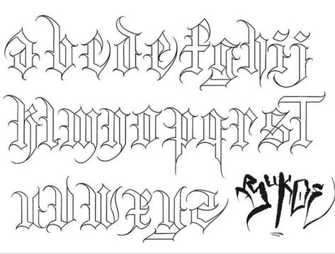 Calligraphy Tattoo Fonts, Tattoo Letters, Gotik Tattoo, Letters Tattoo, Tattoo Lettering Alphabet, Tattoo Fonts Alphabet, Graffiti Lettering Alphabet, Graffiti Art Letters, Lettering Styles Alphabet