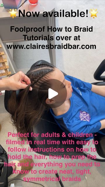 Claire Kent on Instagram: "🌟JUST LAUNCHED🌟
ONLINE HOW TO BRAID TUTORIALS at www.clairesbraidbar.com
You asked, we delivered! It doesn’t matter where you are in the world, you can now access my How to Braid tutorials from the comfort of your own home. We have broken down how to French, Dutch and Fishtail braid into a series of easy to follow steps which also cover how to prep the hair, products to use and how and where to use them, how to hold the hair, where to stand and other amazing tips gained from all of my years of braiding in order to create neat, tight, symmetrical, long lasting braids. 
Head over to our brand new website www.clairesbraidbar.com and if you are one of the first 25 people to purchase you can get 15% off using the code onlinebraid15
Enjoy 🩷
.
.
.
.
.
.

 #schoolhair How To Braid Hair For Beginners, How To Dutch Braid Step By Step, Long Lasting Braids, How To Do Cornrows, Braid Tutorials, Head Braid, Braids Step By Step, Lace Braids, Tail Braids