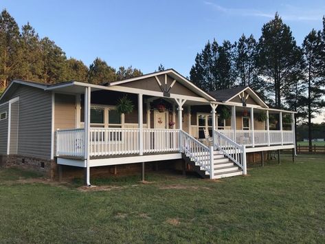 Trailer House Porch Ideas, Lake Porch, Builder Upgrades, Mobile Home Deck, Manufactured Home Porch, Mobile Home Front Porch, Double Wide Remodel, Front Porch Design Ideas, Patio Upgrade