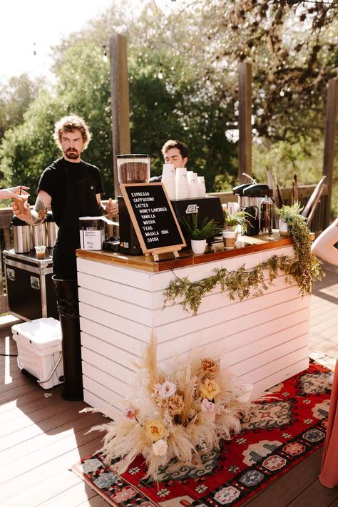 15 Best Coffee Station Ideas for Your Wedding Reception Coffee Bar Wedding Reception, Coffee Station Wedding, Reception Coffee Bar, Coffee Reception, Coffee Bar Party, Coffee Bar Wedding, Bar Wedding Reception, Wedding Coffee, Reception Bar