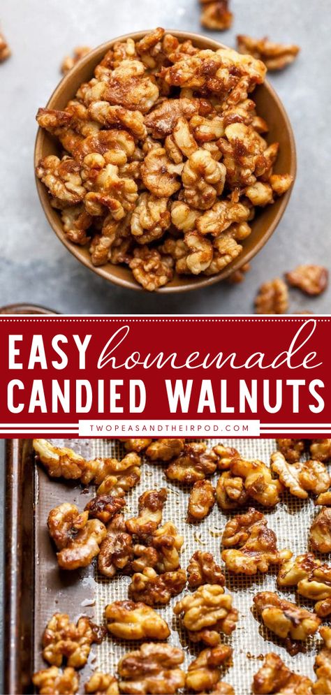 Easy Candied Walnuts Candied Walnuts Recipe, Berry Trifle Recipe, Walnuts Recipe, Health Check, Food Recipe, Delicious Food, Peas, Baking