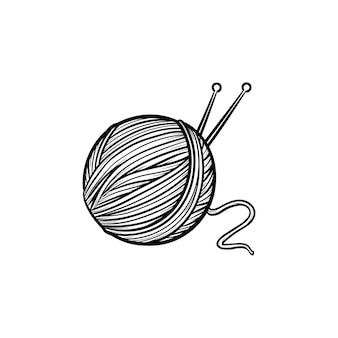 Thread with spokes hand drawn outline do... | Premium Vector %23Freepik %23vector %23crochet %23woolen %23ball-wool %23ball-yarn Weight 3 Yarn Crochet Patterns, Sewing Vector, Yarn Color Combinations, Yarn Braids, Yarn Bracelets, Crochet Needlework, Wool Accessories, Doodle Icon, Doodle Style