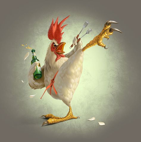 Nithin Rao Kumblekar - Character Design Week End Quotes, Almost Weekend, Holi Wishes, Happy Weekend Quotes, Chicken Painting, Weekend Humor, Friendship Quotes Funny, Good Night Messages, Chicken Humor