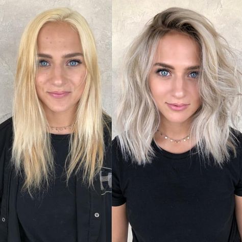 10.7k Likes, 153 Comments - SalonCentric (@saloncentric) on Instagram: “Blonding Out 💁🏼💕 gorgeous transformation by @hairbyallih 🔥 🔹 🔹 🔹 🔹 For a chance to be featured tag…” Icy Hair, Black To Blonde Hair, Cool Ash Blonde, Ash Blonde Hair Colour, Ash Blonde Balayage, Ash Blonde Hair, Pinterest Hair, Fresh Hair, Blonde Balayage