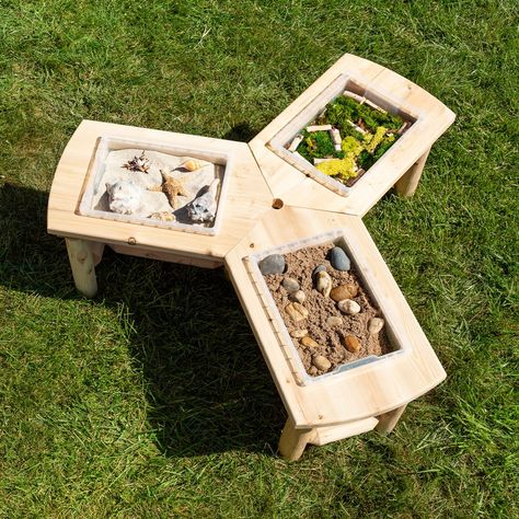 Outdoor Play Kitchen, Outside Playground, School Furniture Classroom, Preschool Playground, Outdoor Learning Spaces, Sensory Garden, Outdoor Play Area, Sand Play, Sensory Table