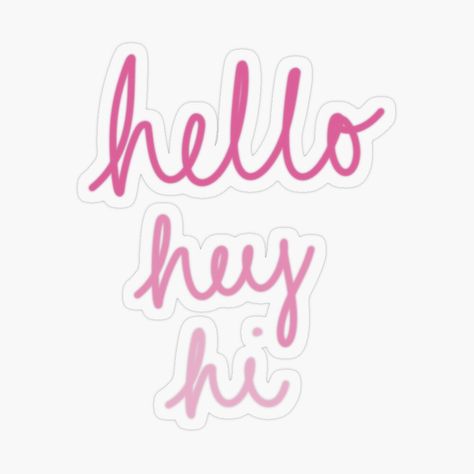 Hi Sticker, Stickers Aesthetic, Cute Tumblr Wallpaper, Plastic Stickers, Personalized Water Bottles, Tumblr Wallpaper, Glossier Stickers, Transparent Stickers, Art Boards