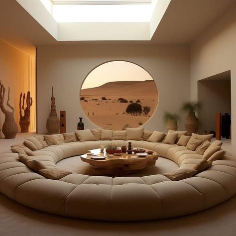 Sunken Living Room 70s Conversation Pit, Conversation Pit Living Room, Living Room 70s, Teenager Bedroom Design, Conversation Pit, Desert Dunes, Living Tv, Sunken Living Room, Modern Sofa Living Room