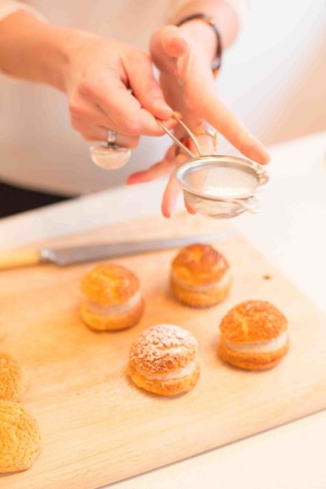 Hazelnut Praline Chouquettes | Butter Baking Choux Buns, Profiterole, Hazelnut Milk, Hazelnut Praline, Filo Pastry, Choux Pastry, Shortcrust Pastry, Flaky Pastry, Creamed Eggs