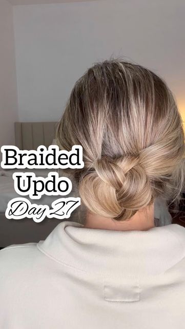 Low Bun Braid, Easy Hair Tutorials, Low Buns, Hair Challenge, Easy Updos, Long Hair Updo, Hair Tutorials Easy, Low Bun, Hair Up Styles