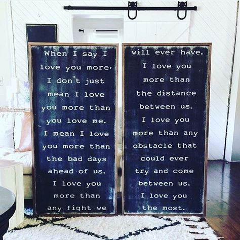 Untitled Framed Wood Signs, Home Decor Wall Hanging, Word Signs, Wood Frame Sign, Rustic Wood Signs, Say I Love You, Personalized Signs, Love You More, Large Wall