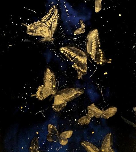 Gold Butterfly Aesthetic, Bsd Aesthetic, Gold Wallpaper Phone, Gold Drawing, Geometric Sleeve Tattoo, Funky Wallpaper, Black Phone Wallpaper, Dark Cottagecore, Gold Aesthetic