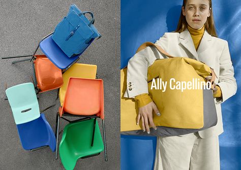 Ally Capellino SS17 campaign Art Direction: David Lane Photography: Agnes Lloyd-Platt  Set Design: Georgina Prangell Lookbook Ideas, Ally Capellino, Suitcase Bag, Ad Fashion, O Bag, The Lane, Business Partner, Fashion Graphic, Herschel Heritage Backpack