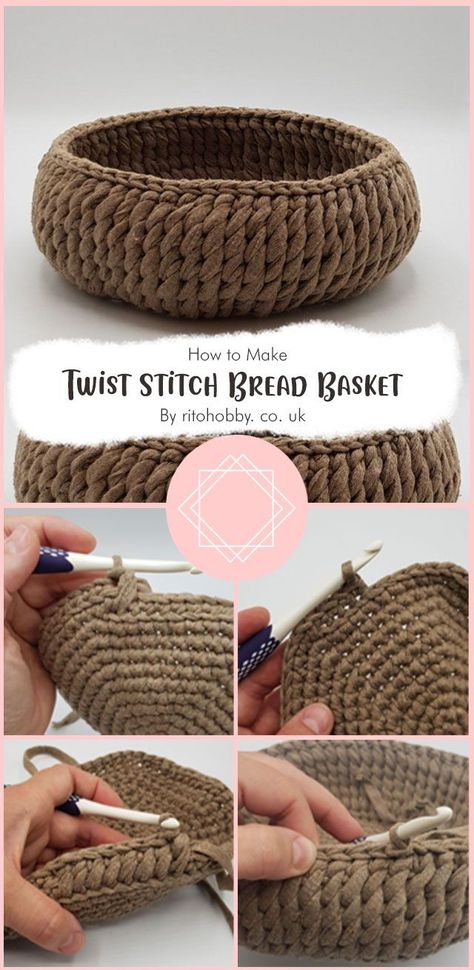 This project is very simple and easy to make. It’s ideal for beginners and intermediate crocheters. Crochet Bread, Bread Baskets, Interweave Crochet, Best Bread, Crochet Animals Free Patterns, Crochet Kitchen, Bread Basket, Pattern Ideas, Crochet Basket