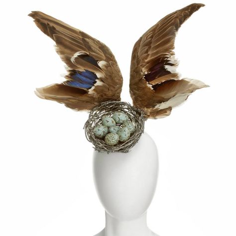 Alexander McQueen’s Bird’s Nest Headdress, created in partnership with the jeweller Shaun Leane and milliner Phillip Treacy for McQueen’s Widows of Culloden Autumn/Winter 2006 Paris catwalk show. The piece has become part of Swarovski’s Runway Rocks collection Phillip Treacy, Antique Taxidermy, Alexandra Mcqueen, Rocks Collection, Large Brim Hat, Shaun Leane, Types Of Hats, Burberry Coat, Rock Collection