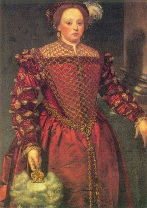 Portrait of a Lady, unknown artist, 16th century Italy, oil on canvas. 16th Century Portraits, 16th Century Clothing, 16th Century Fashion, Century Clothing, Historical Costume, Historical Dresses, Historical Clothing, Historical Fashion, 16th Century