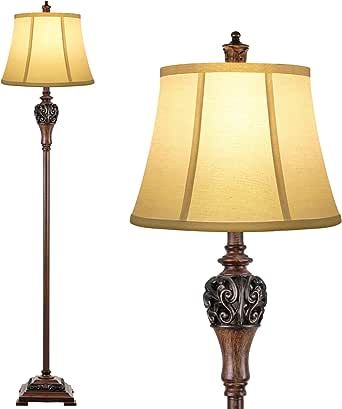 Living Room Traditional, Tall Standing Lamp, Floor Lamp For Living Room, Pole Lamps, Tall Floor Lamps, Antique Bedroom, Traditional Floor Lamps, Bright Lighting, Lamp For Living Room