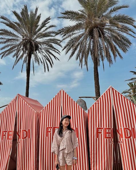 The world’s first FENDI beach club at Puente Romano Beach Resort in Spain! The beach club is decorated with vibrant colors, prints, and stripes inspired by FENDI’s new Astrology Collection. I love the red and white striped place mats and the zodiac tableware! . . . . #fendiforpuenteromano #fendibeachclub #puenteromanobeachresort #summer #fashion #luxury #astrologycollection #nobumarbella #marbellalife #marbellalifestyle #marbellabeach #marbellaspain #marbellatravel #travel #spain #goldenmile ... Saint Tropez Aesthetic, Beach Club Aesthetic, Pool Club, Marbella Beach, The Beach Club, Marbella Spain, Travel Spain, Clubbing Aesthetic, Summer Campaign