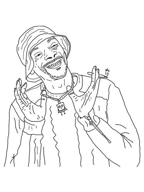 Rap Coloring Pages, Coloring Printables, Paint Inspo, White Pictures, Music Coloring, Dog Coloring Page, Snoop Dog, Famous Singers, Coloring Book Art