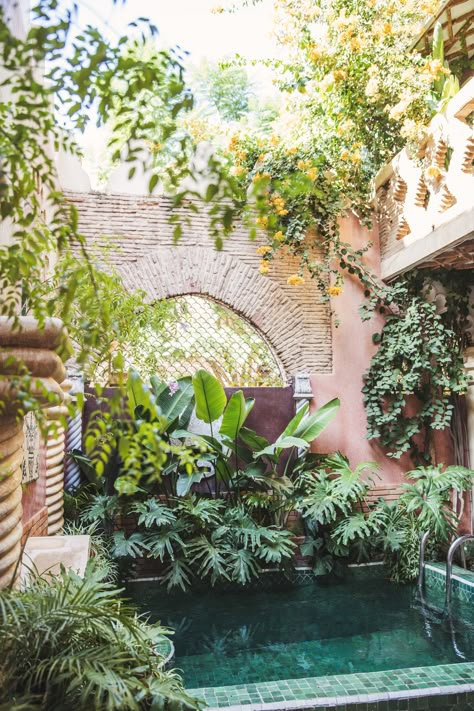 Marrakech Gardens, Moroccan Pool, Moroccan Garden, Riad Marrakech, Morocco Style, Have Inspiration, Courtyard Garden, Stylish Home Decor, Small Gardens