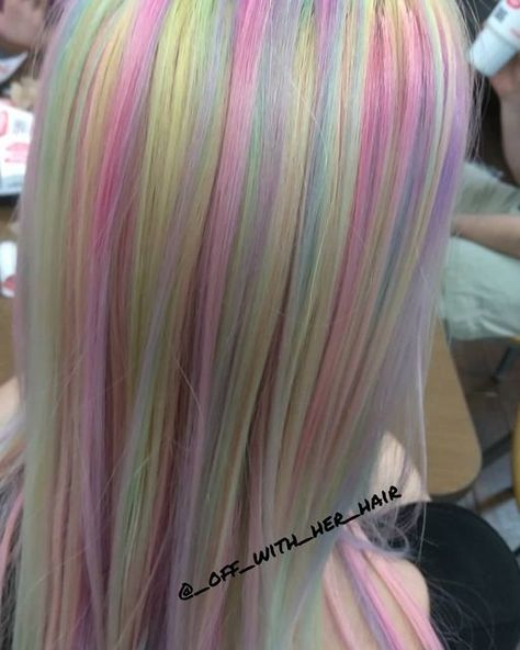 Pastel Rainbow Hair, Cute Hair Colors, Dyed Hair Inspiration, Pretty Hair Color, Hair Stylies, Hair Brained, Pastel Hair, Colored Hair, Dye My Hair