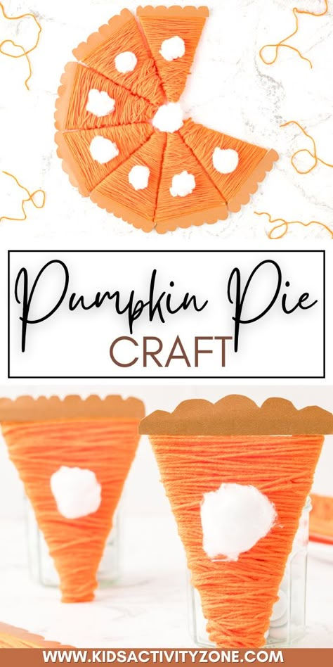 Quick and easy Pumpkin Pie Craft is a great fall activity for preschoolers, kindergarteners and young elementary children. With minimal craft supplies its a great kids craft to do without much prep! Cornacopia Craft, Pumpkin Pie Craft, Crafts For All Ages, Pie Craft, Flower Making Tutorial, Candy Corn Crafts, Fun Thanksgiving Crafts, Activity For Preschoolers, Easy Thanksgiving Crafts