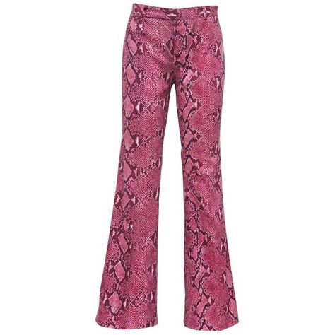 Preowned Gucci  Tom Ford Hot Pink Python Print Bell Bottom Pants C. ($1,222) ❤ liked on Polyvore featuring activewear, activewear pants, pink and tom ford Jinafire Long, Pink Python, Gucci By Tom Ford, Hot Pink Pants, Moodboard Pngs, Snake Print Pants, Animal Print Pants, La Outfits, Pink Trousers