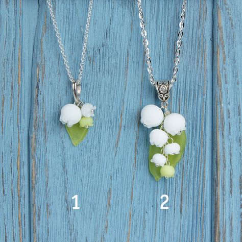 Lilly Of The Valley Jewellery, Lily Of The Valley Necklace, Spring Necklace, Ethereal Jewelry, Rain Design, Flowers Pretty, Headpiece Jewelry, Nothing But Flowers, Nature Necklace