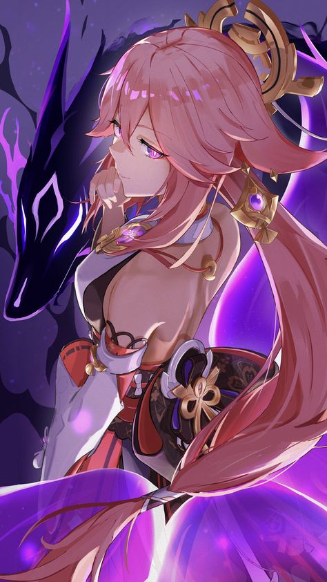 Yae Miko, Anime Character, Genshin Impact, Aesthetic Anime, Game Art, Art Wallpaper, Anime Drawings, Anime Wallpaper, Cute Art