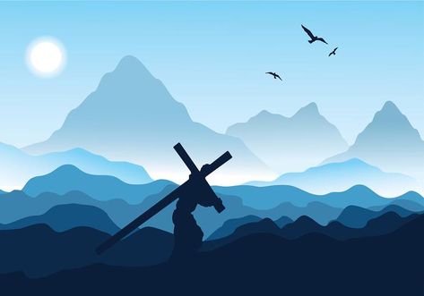 Holy Week Images, Jesus Christ Illustration, Jesus Background, Christian Illustration, Catholic Wallpaper, Jesus Cartoon, Petit Tattoo, Church Backgrounds, Church Media Design