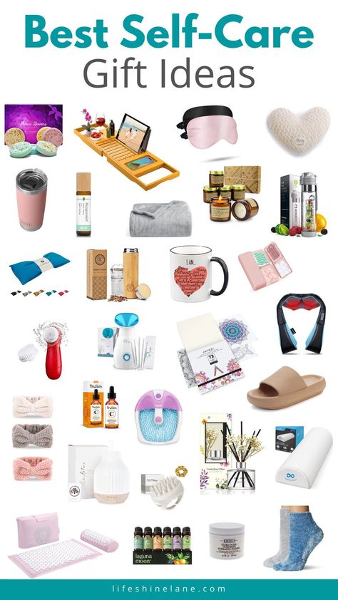 best self-care gift ideas Spa Self Care Gift Basket, Self Care Packages Gift Ideas, Healthy Basket Gift Ideas, Womens Self Care Gift Basket Ideas, Diy Self Care Gift Basket, Self Care Birthday Gift Ideas, Hair Care Gift Basket Ideas, Health Care Gift Basket, Self Care Theme Party