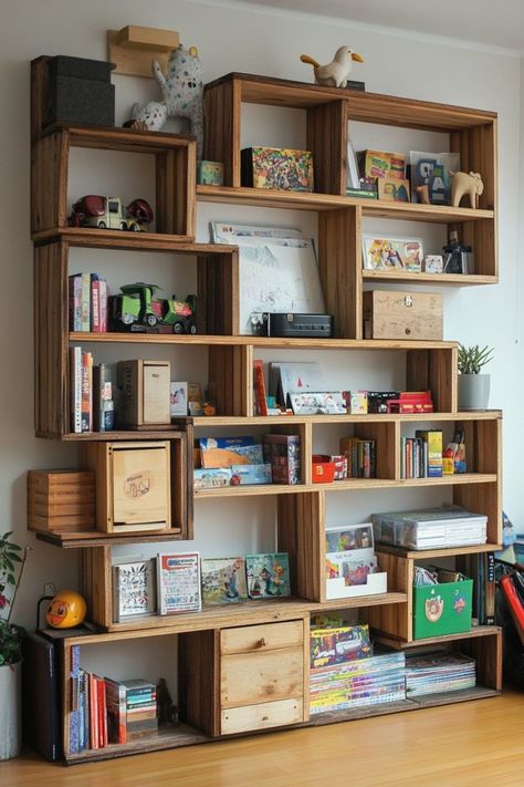 Wall shelves for books