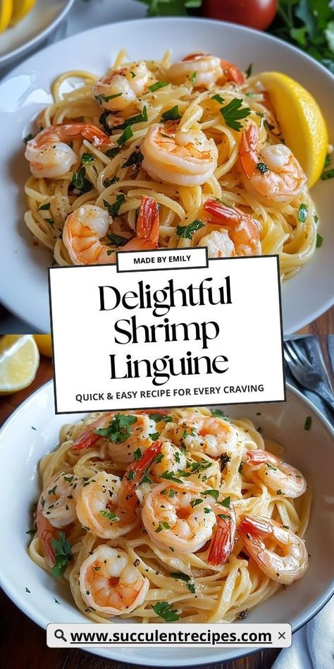 Impress your guests with this Shrimp Linguine, a quick and elegant dinner option! With its rich flavors and beautiful presentation, it’s sure to become a favorite in your recipe collection. Best Shrimp Scampi Recipe, Shrimp Linguine Recipe, Seafood Bisque Recipe, Seafood Linguine, Shrimp Linguine, Creamy Shrimp Pasta, Linguine Recipes, Bisque Recipe, Shrimp Scampi Recipe