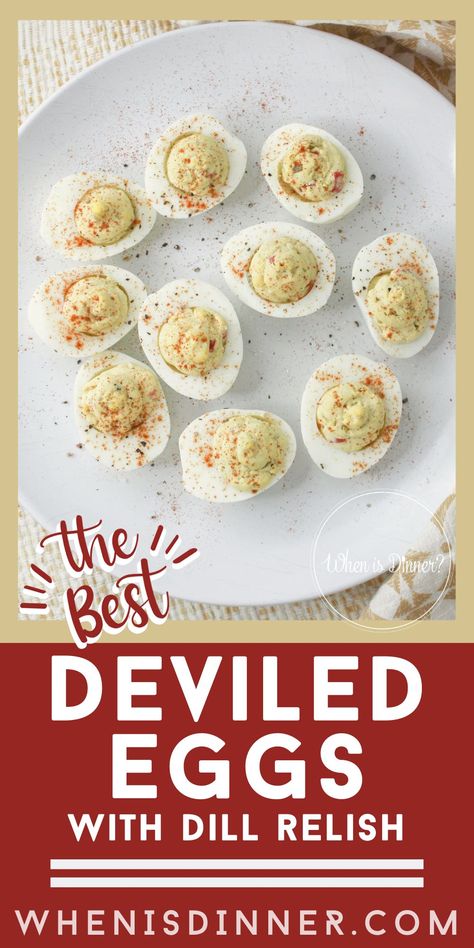 Deviled Eggs With Dill, Dill Relish, Spicy Deviled Eggs, Best Deviled Eggs, Deviled Eggs Easy, Bacon Deviled Eggs, Thighs Chicken, Holiday Appetizers Recipes, Pumpkin Spice Recipe