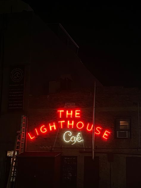 La la land #theater #losangeles #vacation The Lighthouse Cafe La La Land, Lighthouse Cafe, Restaurant Aesthetic, Lala Land, The Lighthouse, Film Camera, Santa Monica, Lighthouse, Theater