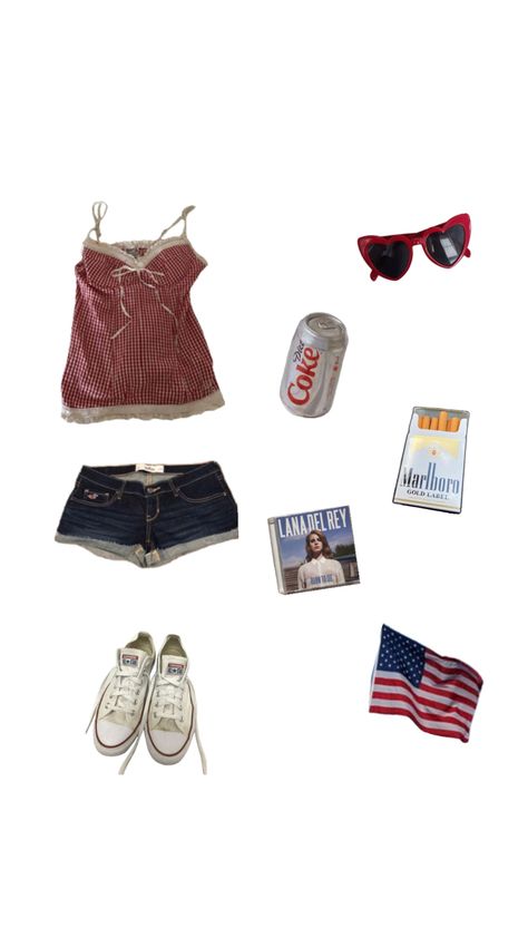 vintage americana/ coquette Vintage Americana Coquette, Americana Coquette, Americana Outfits, Vintage Americana, Lana Del Rey, 4th Of July, Clothes