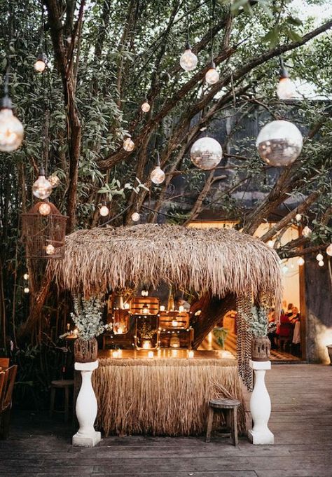 Jungle Wedding Theme, Tulum Party, Holbox Island, Boho Bar, Filipino Wedding, Disco Theme, Fiesta Tropical, Tulum Wedding, Cocktails Bar