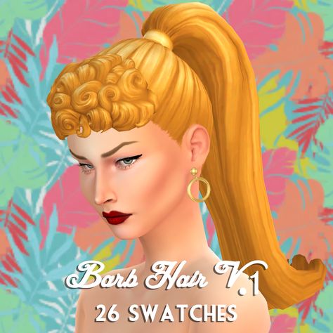 Sims 4 Barbie Hair, Sims 4 Cc Barbie Hair, Sims 4 70s Hair, Sims 4 Cc 1960s Hair, Barbie Sims 4, Sims 4 60s Hair, Sims 4 Beehive Hair, Cc Sims 4 Hair, Cheetah Print Hair