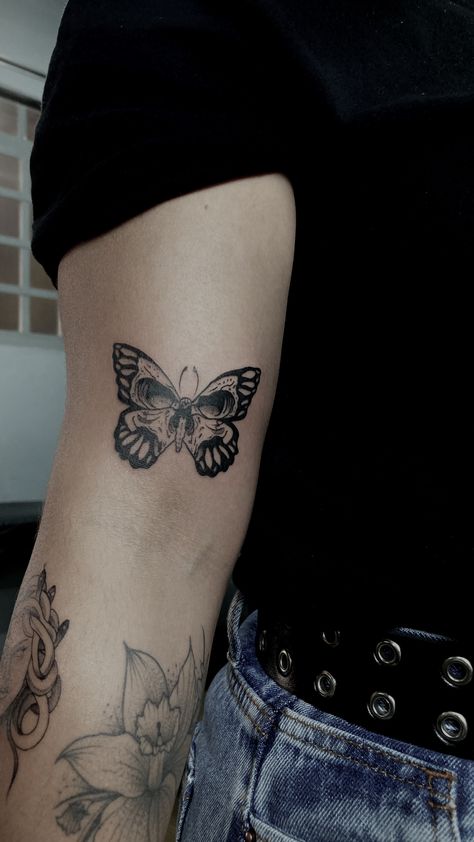 Butterfly Bicep Tattoo, Bicep Tattoo, Butterfly Tattoos, Butterfly Tattoo, Flower Tattoo, Tattoo Ideas, Tattoos, Pins, Quick Saves