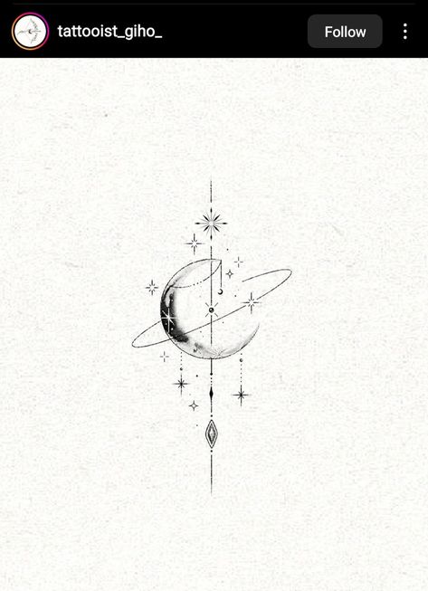 Pretty Tattoo Ideas, Serendipity Tattoo, Astronomy Tattoo, Purple Tattoos, Pretty Tattoo, Boho Tattoos, Planet Tattoos, Flame Tattoos, Moon Tattoo Designs