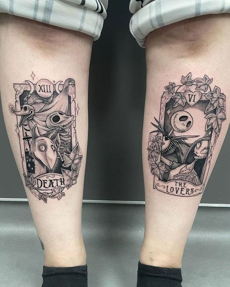 Tattoo Nightmares, Jack Skellington Tattoo, Coraline Tattoo, Tim Burton Tattoo, Nightmare Before Christmas Tattoo, Tarot Tattoo, Christmas Tattoo, Omerta Tattoo, Spooky Tattoos