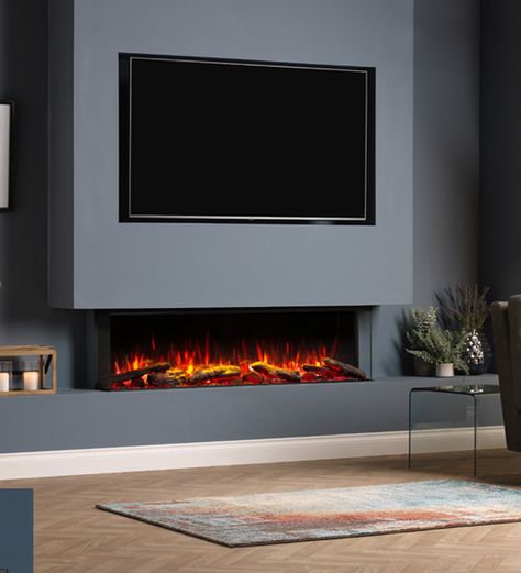 Wide Fireplace, Wall Electric Fireplace, Modern Electric Fires, Modern Electric Fireplace, Electric Stove Fire, Inset Electric Fires, Double Sided Stove, Wall Mounted Electric Fires, Slate Hearth