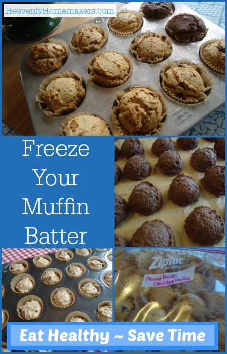 Freeze Your Muffin Batter 3 Muffin Batter Recipe, Freezer Muffins, Freeze Muffins, Meals For Three, Quick Breakfasts, Freezer Food, Freezer Meal Planning, Baking 101, Freezer Breakfast