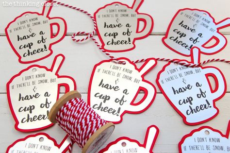 Hot Cocoa Gift Tags Printable Labels Free, Hot Chocolate Printable, Have A Cup Of Cheer, Chocolate Christmas Gifts, Outreach Ideas, Hot Chocolate Drink, Cup Of Cheer, Hot Cocoa Gift, Hot Chocolate Spoons