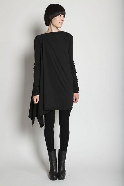 Black Clothes, Diy Vetement, Mode Casual, Looks Chic, Dark Fashion, Looks Style, Mode Inspiration, Black Outfit, Rick Owens