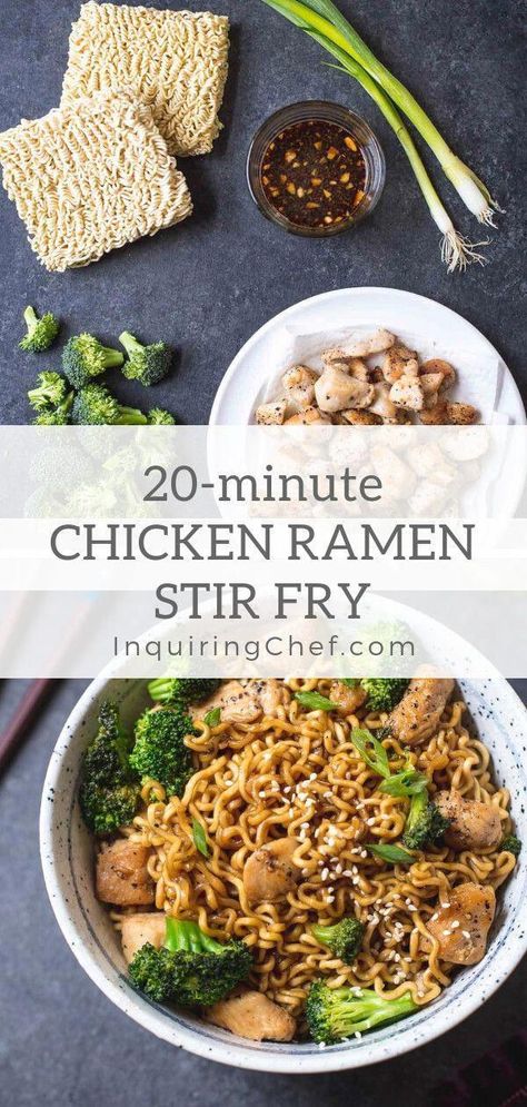 Big Recipes, Minute Chicken, Ramen Stir Fry, Easy Ramen, Chicken Ramen, Kitchen Staples, Recipes Asian, Dinner Side Dishes, Cozy Meals